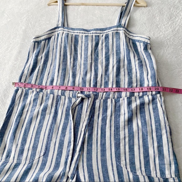 Gap Blue + White Vertical Stripe Romper - Picture 4 of 10